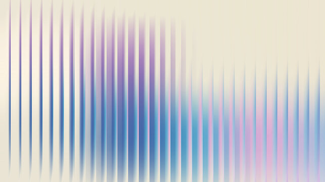 Vertical gradient stripes in blue, purple, and off-white background