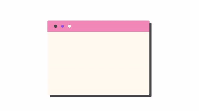 Minimalist Pink Web Browser Window Interface Graphic