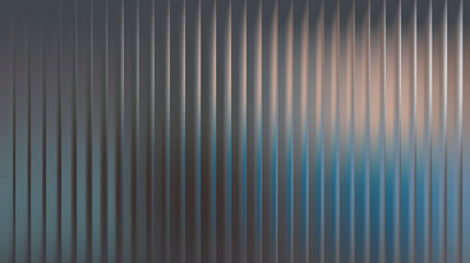 Vertical fluted glass texture with soft blue and warm grey tones © QBeStock