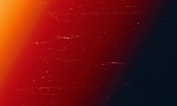 Abstract vintage film burn and light leak texture with scratches and grain on dark red and black background Background