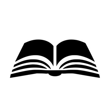 Open book with blank pages icon design.