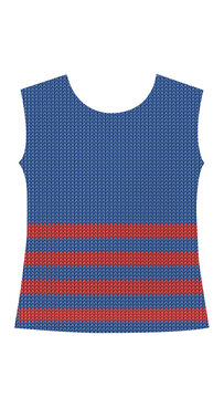 Dise&ntilde;o de chaleco o blusa sin mangas tejida.