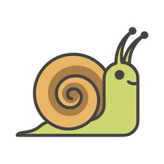 Cartoon snail with shell isolated on transparent background © gina