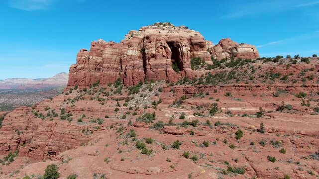 flying my drone towards Cathedral Roc in Sedona, AZ