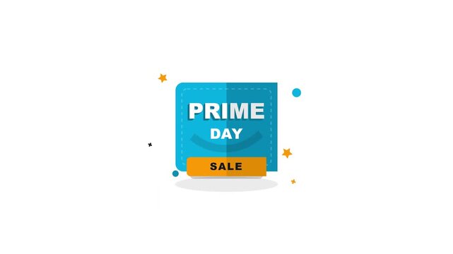 A vibrant 2D motion graphic animation showcasing a festive promotional sale banner event with floating confetti elements and dynamic text overlays