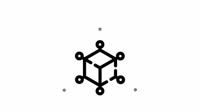 Metaverse block chain animation video representative for high technology and future digitalization for everyone.