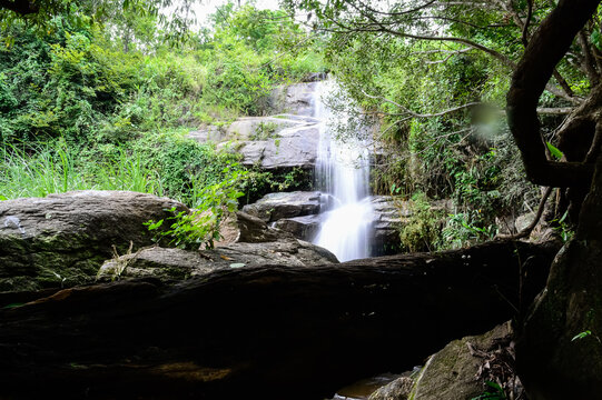 Chang Kien Waterfall in the rainy season at Doi Suthep-Pui National Park, Chiangmai, Northern Thailand
