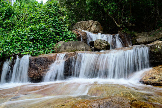 Chang Kien Waterfall in the rainy season at Doi Suthep-Pui National Park, Chiangmai, Northern Thailand