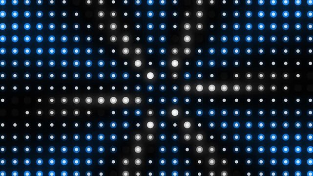 Abstract Blue and White LED Dot Matrix Light Pattern Background
