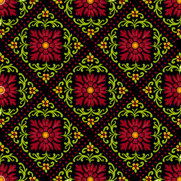 seamless batik floral pattern