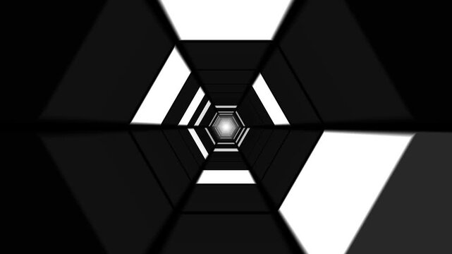 Grayscale High Contrast Tunnel Background Seamless Loop