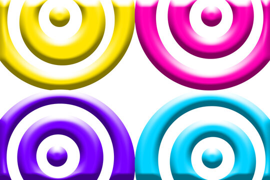 Abstract Y2K Cyber Concentric Ring Vector Pattern