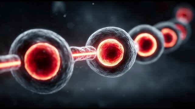 Longevity Immune Reboot Roadmap Seamless Loop Featuring Sequential Cellular Nodes Enhancing Immune Function for Biotechnology Health Innovation Background Video.