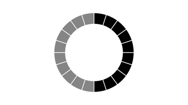 black circle loding animation on a white background