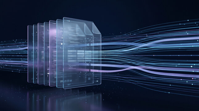 Digital Document Processing Interface With High Speed Data Flow and Layered Technology Panels