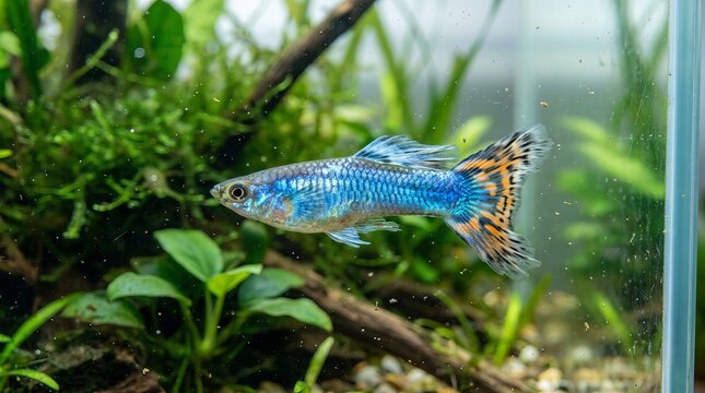 Stunning Macro Collection of Colorful Ikan Guppy Varieties in Professional Aquarium and Natural Aquascape Settings