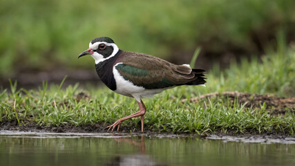 Fototapeta premium lapwing bird on the ground