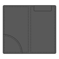Fototapeta premium 見開きのレストラン会計伝票用レザーバインダー