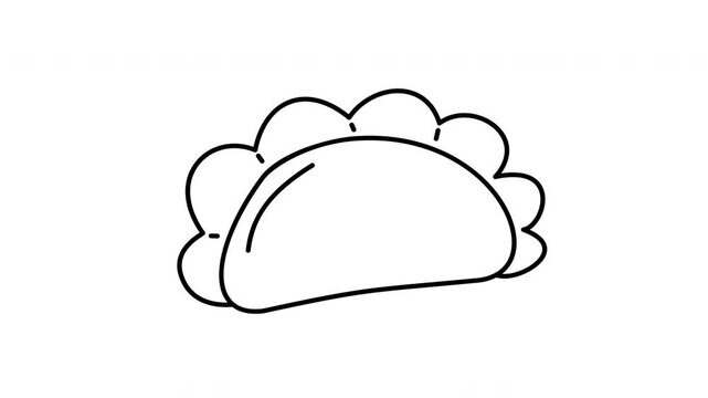 pierogi dumplings outline