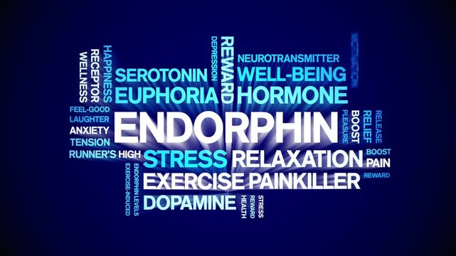 Endorphin animated word cloud-text design animation tag kinetic typography seamless loop.