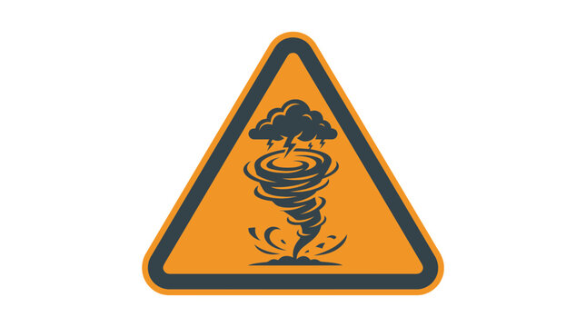 Tornado Warning Sign Icon Vector Illustration
