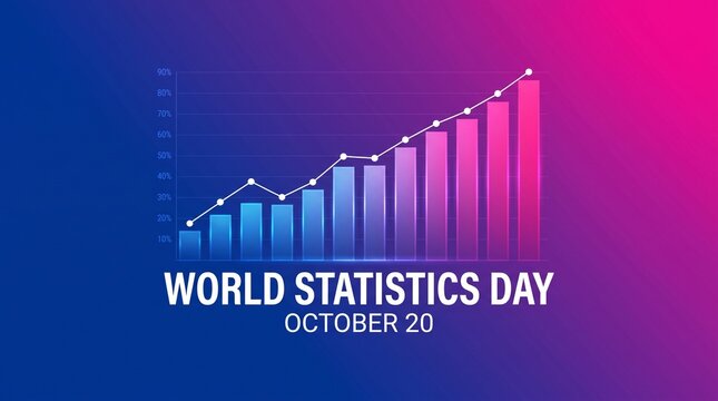 World statistics day infographic with bar chart
