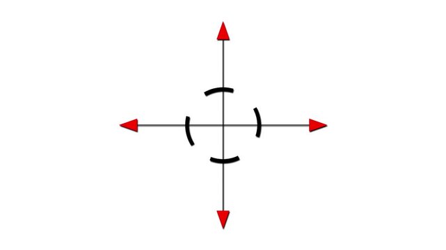 minimal directional arrows and rotating circular loading animation on white background.