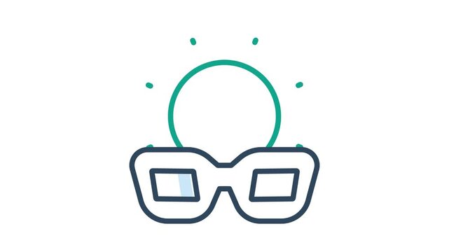 Summer icon animation. Animation related to holiday. Suitable for user interface, provide visual feedback and more. Alpha channel, transparent background