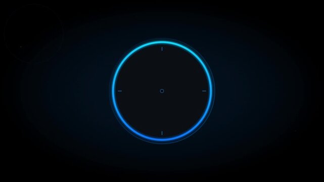 Analog Clock Timer Icon Modern Blue Efficiency Animation