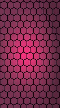 Abstract dark pink honeycomb pattern with repeating geometric hexagon background