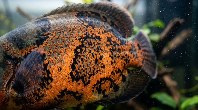 High-Resolution Oscar Fish Photography Collection: Realistic Underwater Aquatic Life