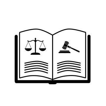 open book lawyers justice icon  vector illustration 