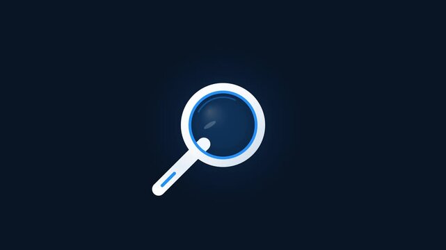Abstract digital magnifying glass icon representing discovery, search, and detailed analysis, perfect for modern user interface designs and web applications