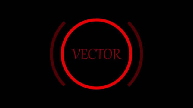 Glowing Red VECTOR Text Symbol Tech Dashboard Warning Indicator Motion Graphic Loop