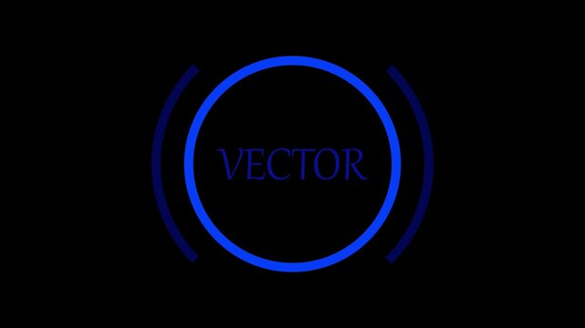 Glowing Red VECTOR Text Symbol Tech Dashboard Warning Indicator Motion Graphic Loop