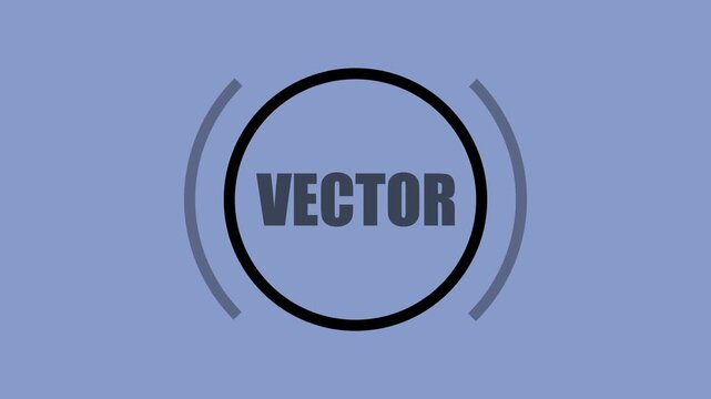Glowing Red VECTOR Text Symbol Tech Dashboard Warning Indicator Motion Graphic Loop