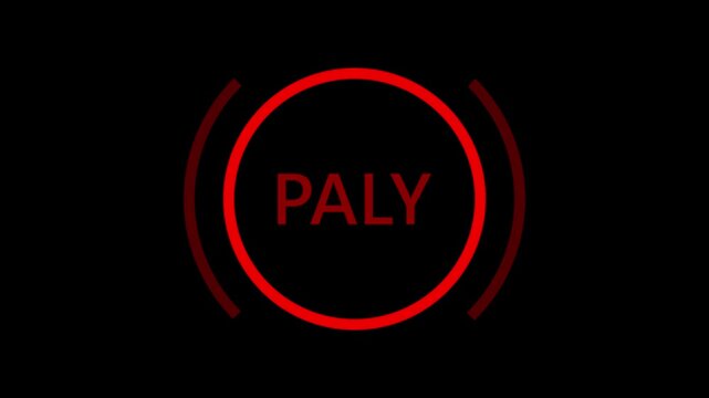 PALY Text Symbol Segmented Circle Tech Indicator Motion Loop On Neutral Background
