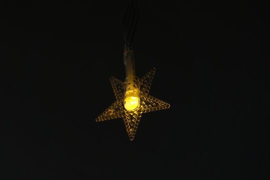Glowing Star-Shaped Luminary Isolated