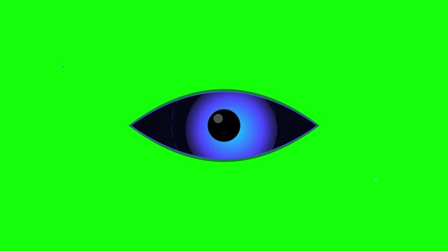 blinking indigo eye vision view icon animation
