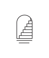 Obraz premium stairs icon, vector best line icon.