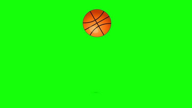 bouncing basketball sports game icon vector animation