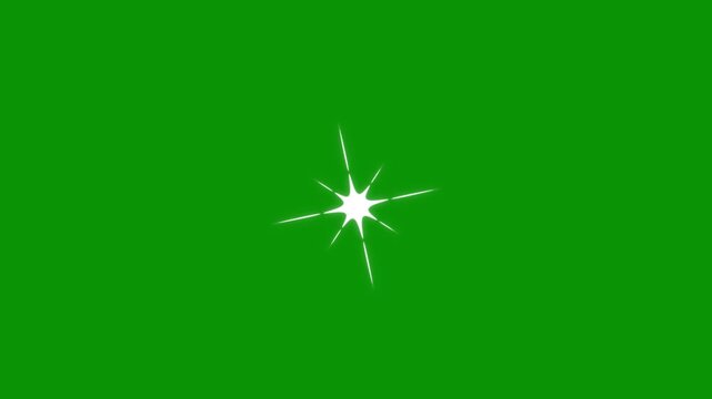 Cartoon star shining starburst, Blinking retro vector stars and dots, Twinkling starry night sky, Looping animation 4k, Stars shine effect background animation twinkle festive, green screen