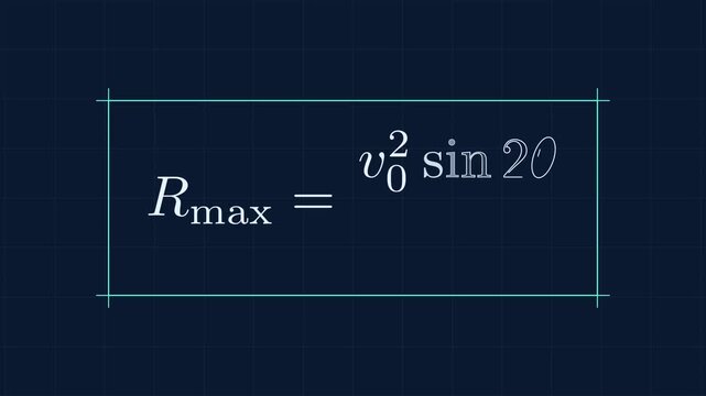 Maximum Range Formula in Projectile Motion