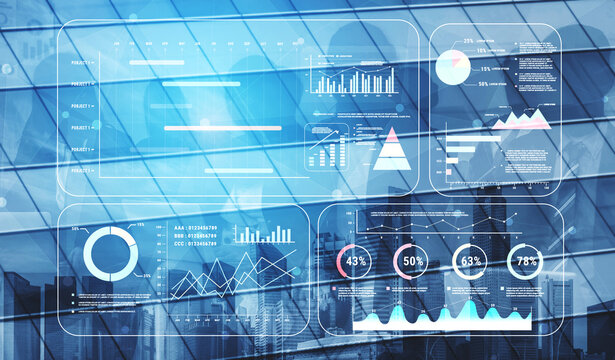 A project management dashboard with business performance analytics. A visualization of project timelines, KPIs, and company data for strategic review. Motif
