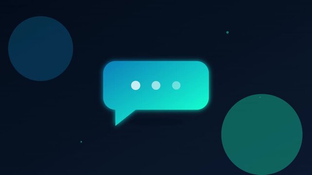 bouncing chat bubble vector icon motion animation