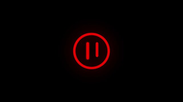 rad video play button icon animation screen black