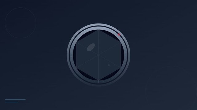 camera lens photography shutter vlog media icon animation