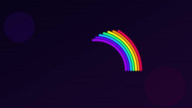 colorful rainbow arc animation vibrant multi color gradient