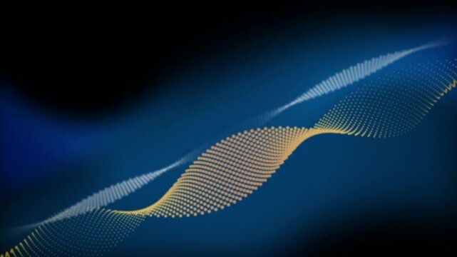 Double layer particle wave glowing dots seamless loop background