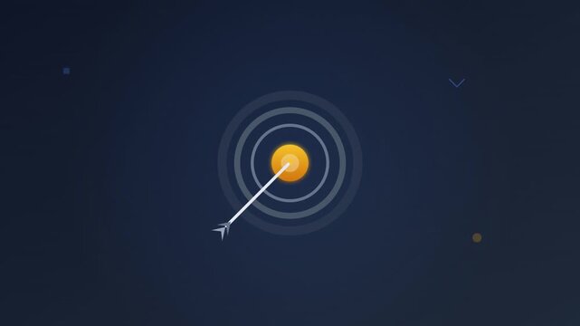 Corporate Target Accuracy Goal Marketing Strategy Animation